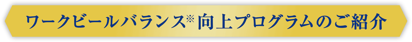 ワークビールバランス※向上プログラムのご紹介