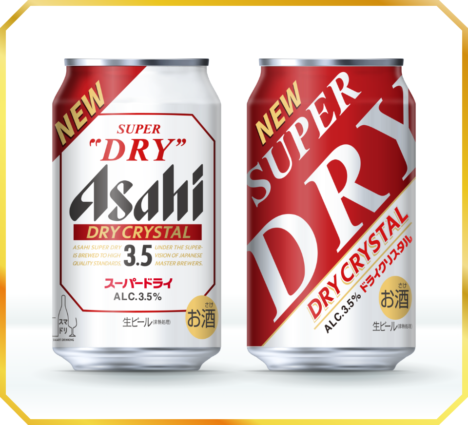 NEW SUPER DRY Asahi, DRY CRYSTAL ALC.3.5% ドライクリスタル
