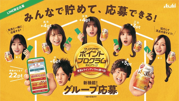 「クリアアサヒ ポイントプログラム」グループ応募