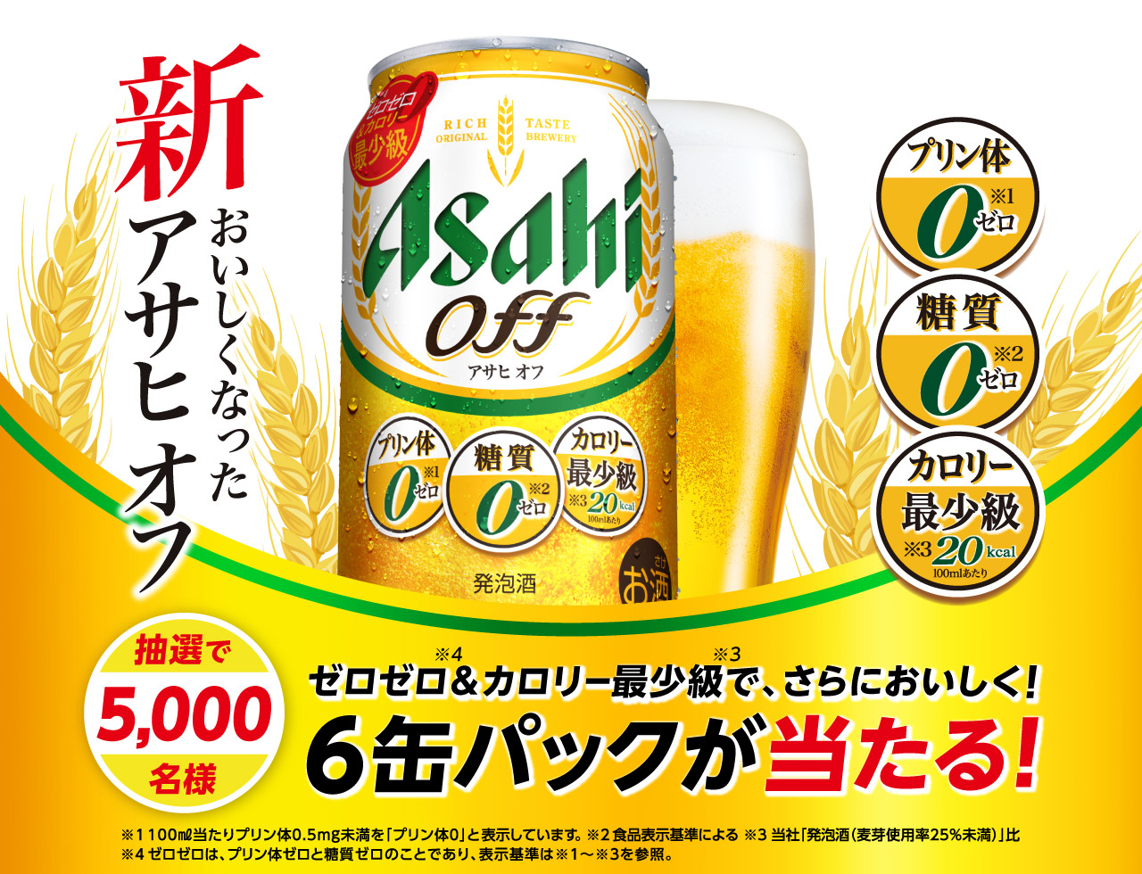 アサヒオフ「新・おいしくなったアサヒオフ実感」キャンペーン